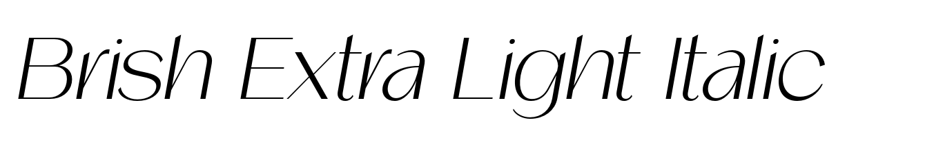 Brish Extra Light Italic